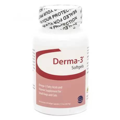 Derma-3 Omega-3 - Cats and Small Breeds of Dogs, 60 Softgel Capsules