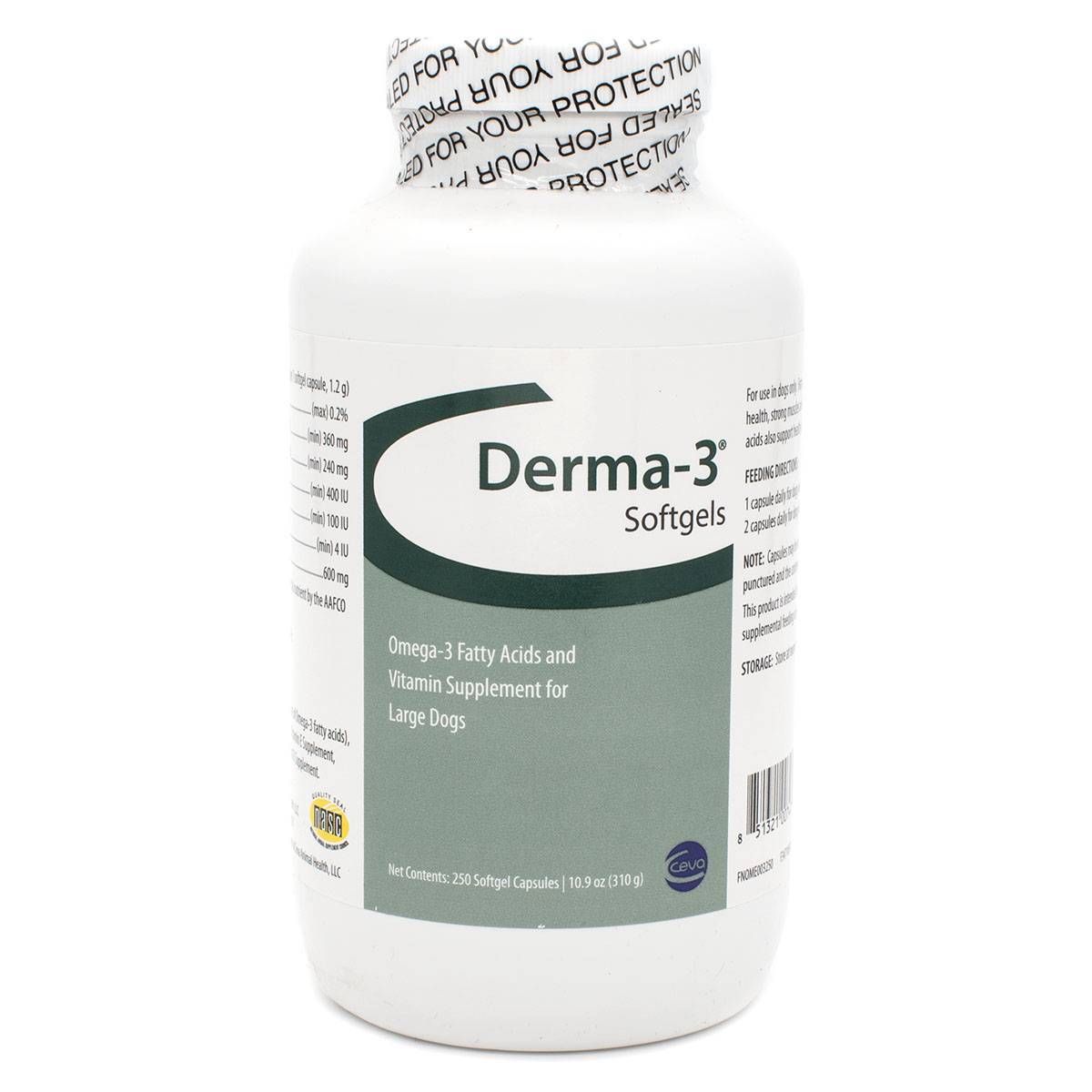 Derma3 Fatty Acids for Dogs and Cats VetRxDirect Large Breed of