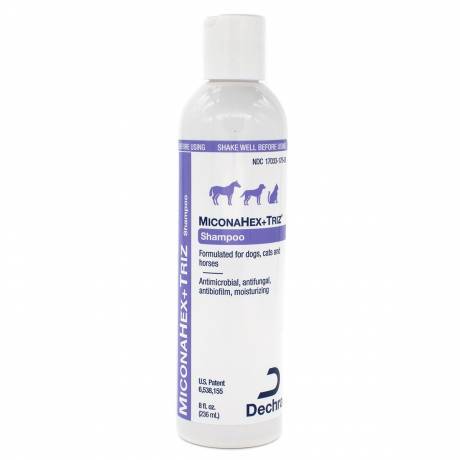 MiconaHex+Triz for Dogs and Cats - Antimicrobial Shampoo, 8oz Bottle