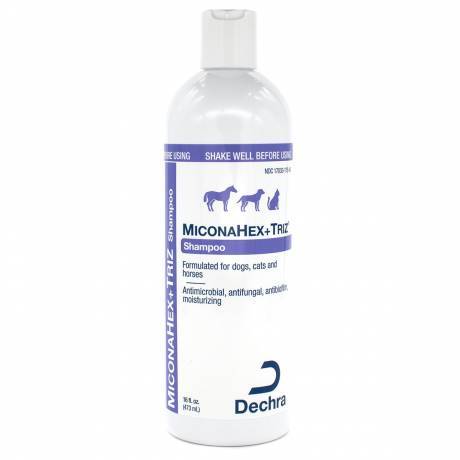 MiconaHex+Triz for Dogs and Cats - Antimicrobial Shampoo, 16oz Bottle
