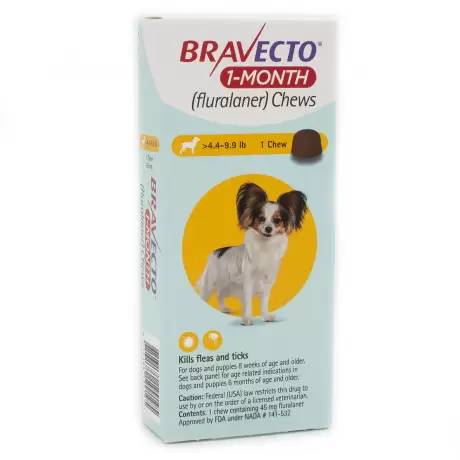Bravecto 1-Month Soft Chews for Dogs - 45mg, 4.4-9.9lb, 1 Pack