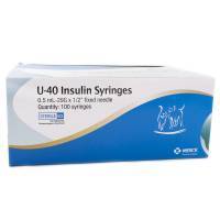 Vetsulin U-40 Insulin Syringes, 1/2cc, 29G, 1/2 in, 100ct; ?>