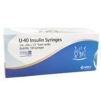 Vetsulin U-40 Insulin Syringes, 1cc, 29G, 1/2 in, 100ct; ?>