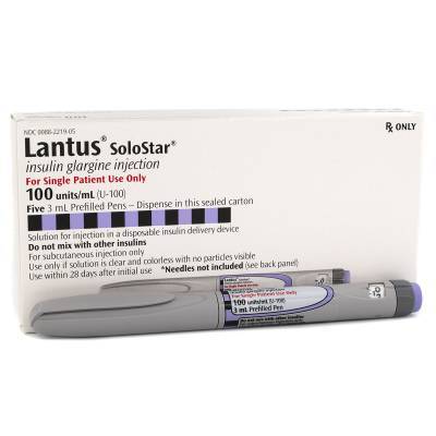 Lantus (insulin glargine injection) SoloStar, 100units/mL, per 3mL Pen