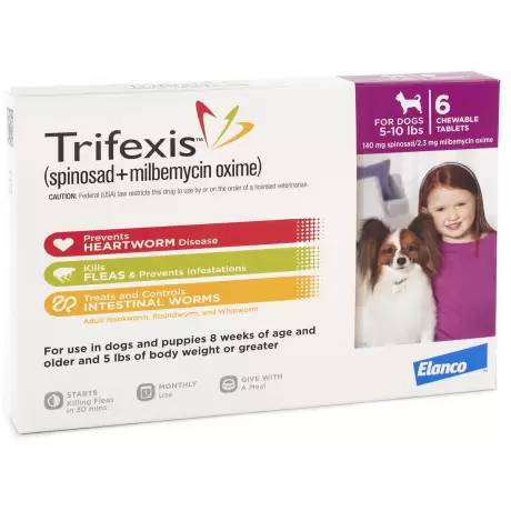 Trifexis - for Dogs 5-10 lbs Heartworm and Flea Chewable Tablets, 6 Month Supply