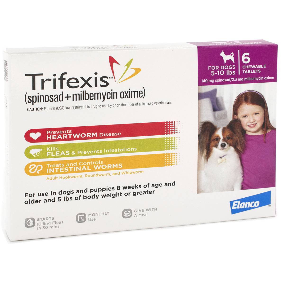 Trifexis Heartworm, Flea, Dewormer Chew Tabs VetRxDirect