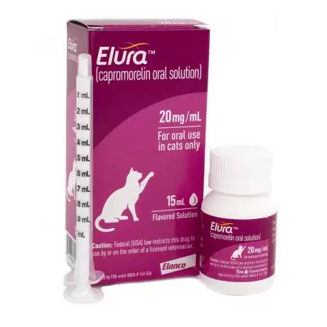 Elura (capromorelin oral solution) for Cats Weight Gain - 20mg/mL, 15mL