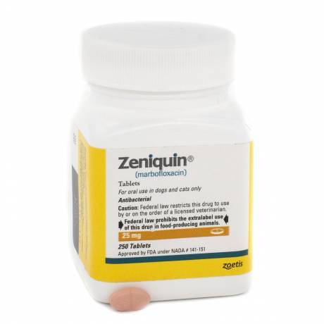 Zeniquin Antibiotic for Dogs and Cats (marbofloxacin) - 25mg Tablet