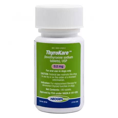 ThyroKare (levothyroxine) Hypothyroidism in Dogs - 0.2mg, 180 Tablets