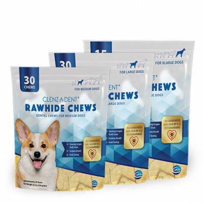 Clenz-a-dent Rawhide Chews for Dogs: Enzyme-Coated - VetRxDirect