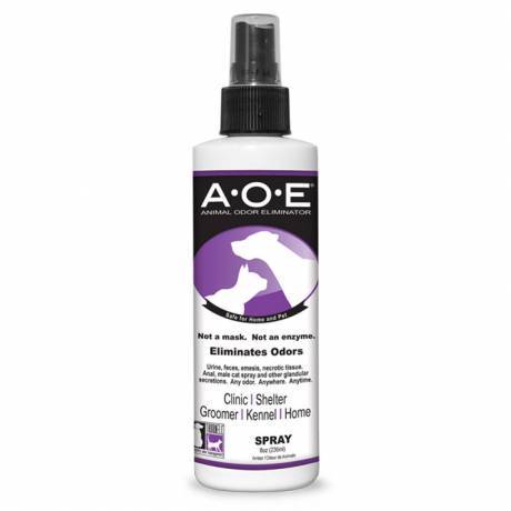 AOE Animal Odor Eliminator for Dogs and Cats - 8oz Spray Bottle