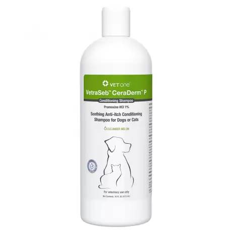 VetraSeb CeraDerm P - Conditioning Shampoo for Dogs and Cats, 16oz