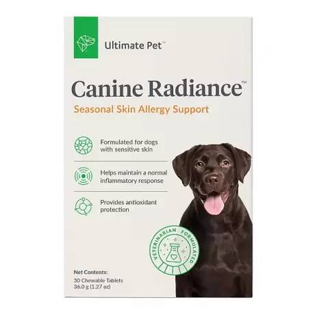 Canine Radiance - 60 Chewable Tablets Seasonal Skin Allergy Support for Dogs