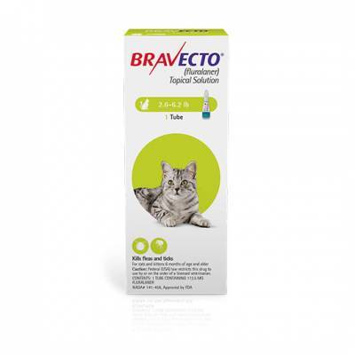 Bravecto Topical Solution for Cats 112.5mg, 2.6 - 6.2 lbs, 1 Pack