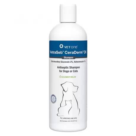 VetraSeb CeraDerm CK - Antiseptic Shampoo for Dogs and Cats, 8oz (237mL)