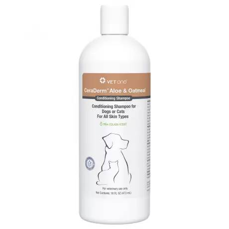 CeraDerm Aloe and Oatmeal - Conditioning Shampoo for Dogs and Cats, 16oz (473mL)