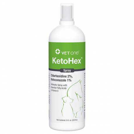 KetoHex for Dogs and Cats - Chlorhexidine Ketoconazole Spray, 8oz Bottle
