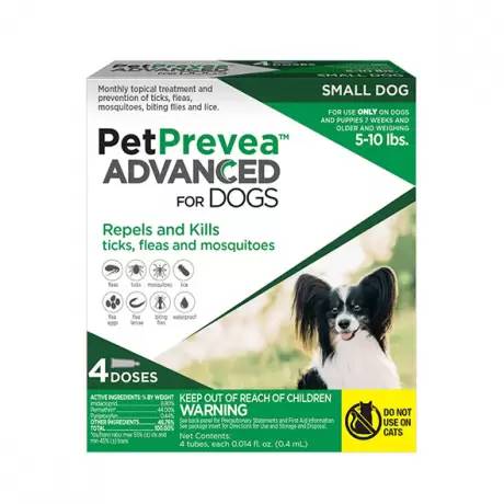 PetPrevea Advanced Flea and Tick Prevention for Dogs - 5-10lbs, 4 Month Supply