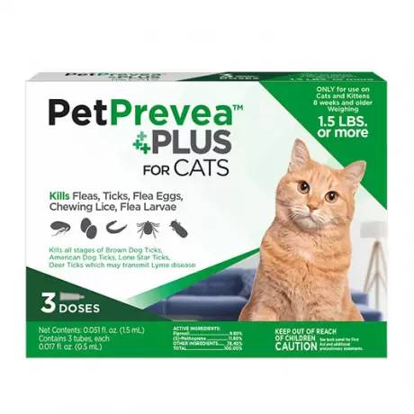 PetPrevea Plus - for Cats 1.5lbs or more Kills Fleas, 6 Month Supply