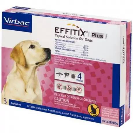 Effitix Plus for Large Dogs - 45-88.9 lbs, 3 Month Supply