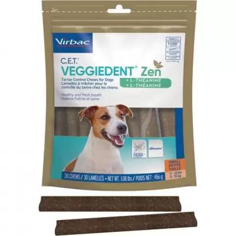 C.E.T. Veggiedent Zen Tartar Control Chews - Small Dogs 11-22lbs, 30ct