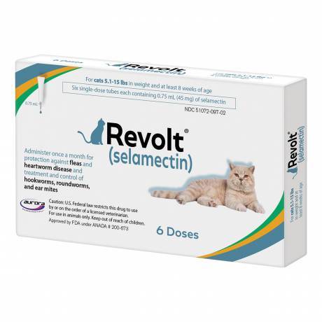 Revolt (selamectin) for Cats - 5.1-15 lbs, 6 Month Supply