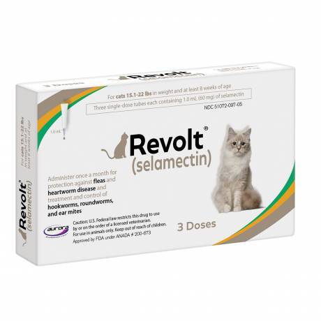 Revolt (selamectin) for Cats - 15.1-22 lbs, 3 Month Supply