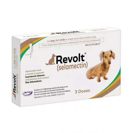 Revolt (selamectin) for Dogs Preventative - 10.1-20 lbs, 3 Month Supply