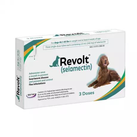 Revolt (selamectin) for Dogs Preventative - 40.1-85 lbs, 3 Month Supply