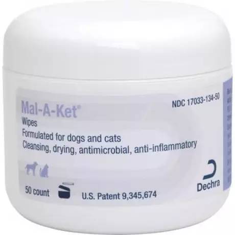 Mal-A-Ket - Wipes for Dogs and Cats, 50 Count Jar