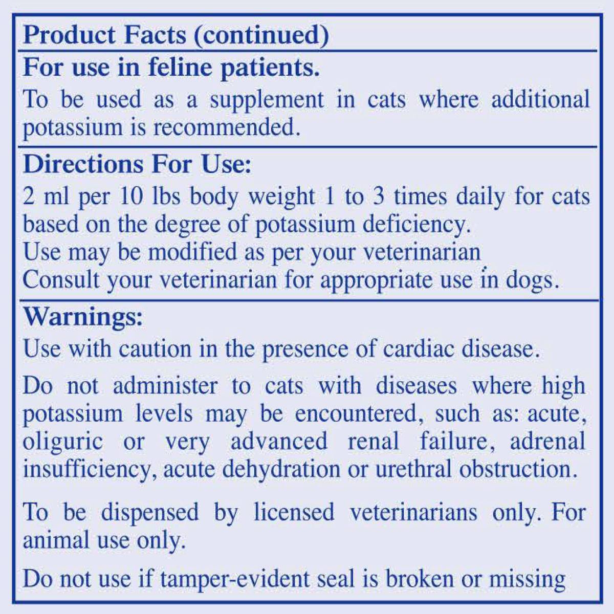 Amino B+K for Dogs and Cats Potassium Supplement VetRxDirect