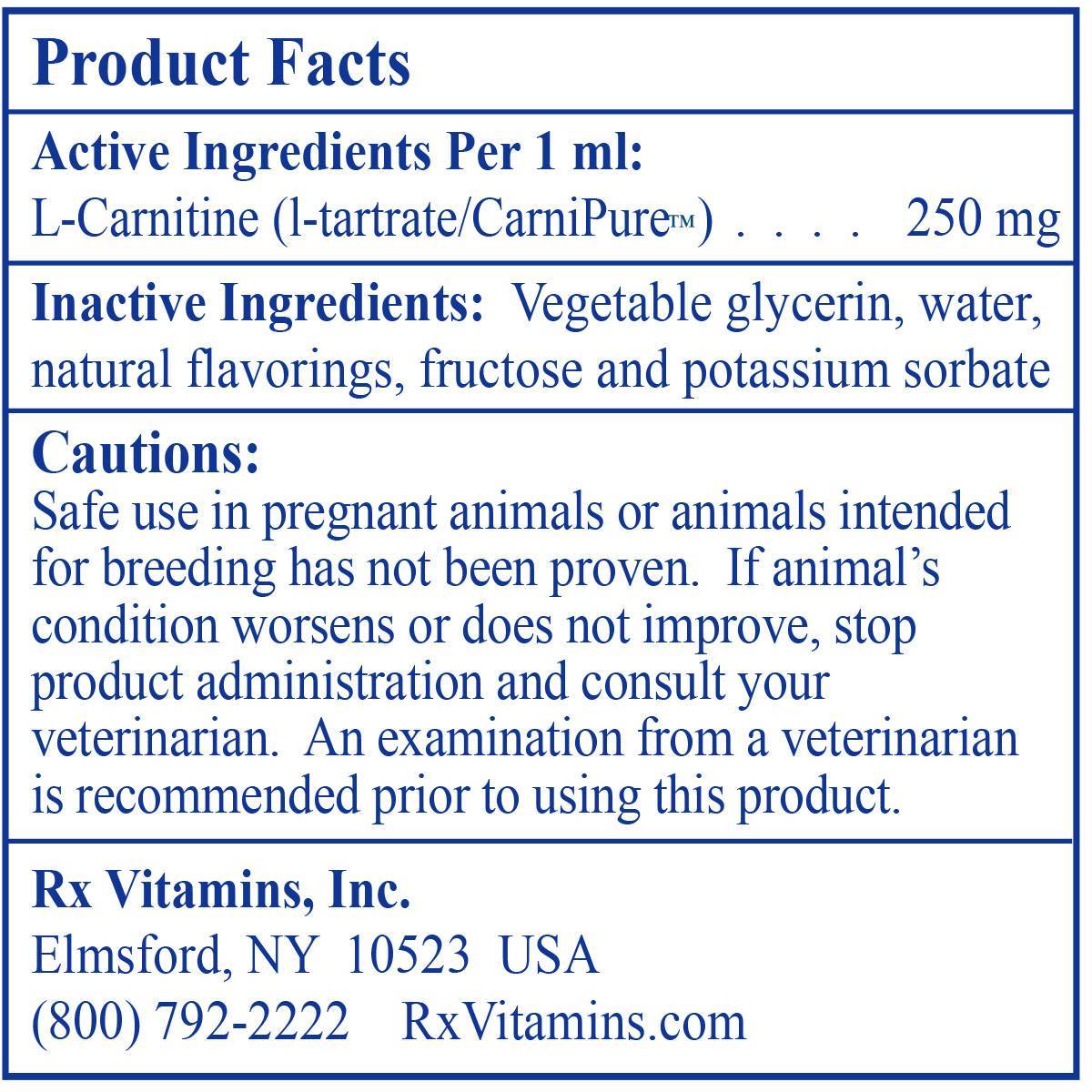 how much l carnitine do dogs need