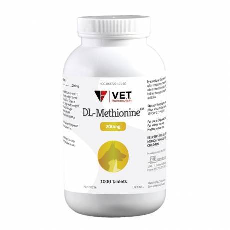 DL-Methionine for Dogs and Cats - 200mg Tablet, 1000ct