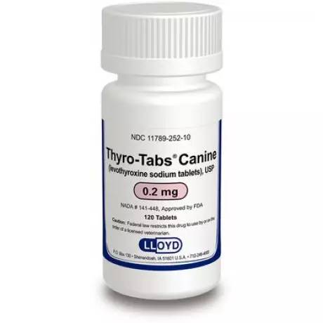 Thyro-Tabs Canine (levothyroxine) Hypothyroidism in Dogs - 0.2mg, 120 Tablet Bottle