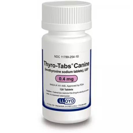 Thyro-Tabs Canine (levothyroxine) Hypothyroidism in Dogs - 0.4mg, 120 Tablet Bottle