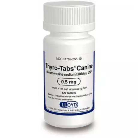 Thyro-Tabs Canine (levothyroxine) Hypothyroidism in Dogs - 0.5mg, 120 Tablet Bottle