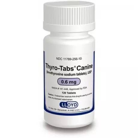 Thyro-Tabs Canine (levothyroxine) Hypothyroidism in Dogs - 0.6mg, 120 Tablet Bottle