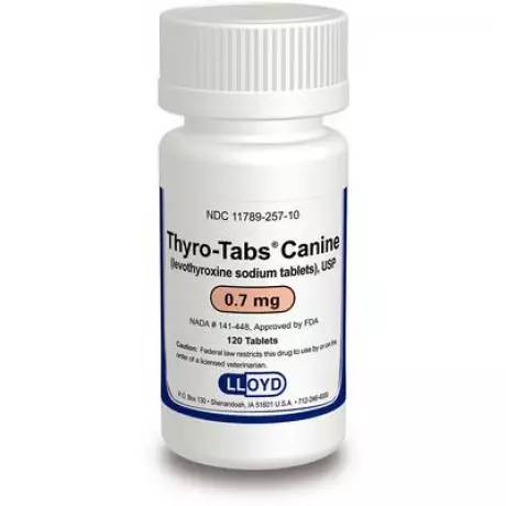 Thyro-Tabs Canine (levothyroxine) Hypothyroidism in Dogs - 0.7mg, 120 Tablet Bottle