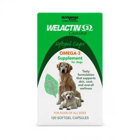 Welactin Canine Omega-3 Supplement for Dogs - 120 Softgel Caps
