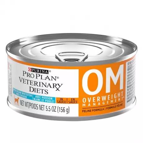 OM Overweight Management Feline Wet Food Formula Purina - 5.5oz, Case of 24 Cans