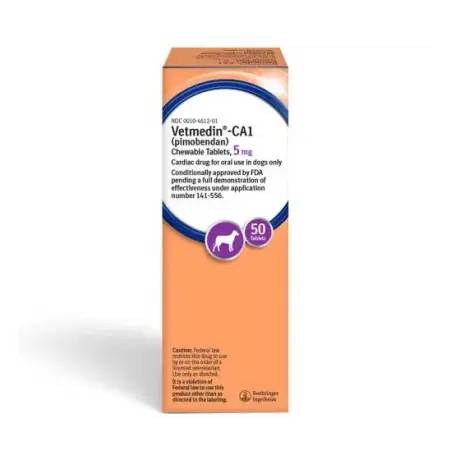 Vetmedin (pimobendan) Chewable Tablets for Dogs -CA1, 5mg, 50 Tablet Bottle