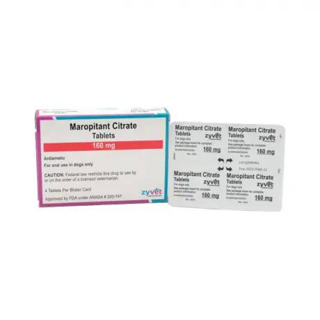 Maropitant Citrate Tablets for Dogs for Prevention of Vomiting - 160mg, 4 tablets