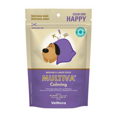 MULTIVA Calming 25 Chews for Medium and Large Dogs, 25 Chews