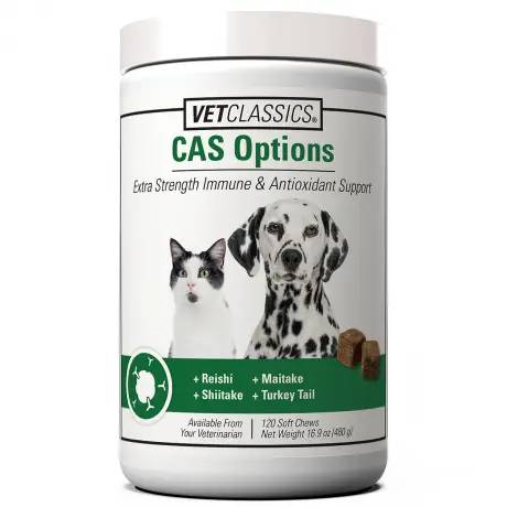 CAS Options Extra Stength Immune and Antioxidant Support 120 Soft Chews for Dogs and Cats - VetClassics