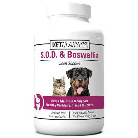 S.O.D. and Boswellia Joint Support 500 Chewable Tablets for Dogs and Cats - VetClassics