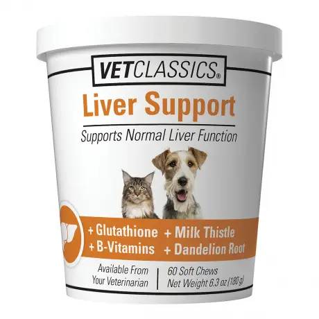 Liver Support Supports Normal Liver Function 60 Soft Chews for Dogs and Cats - VetClassics