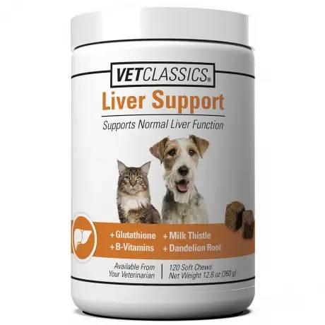 Liver Support Supports Normal Liver Function 120 Soft Chews for Dogs and Cats - VetClassics