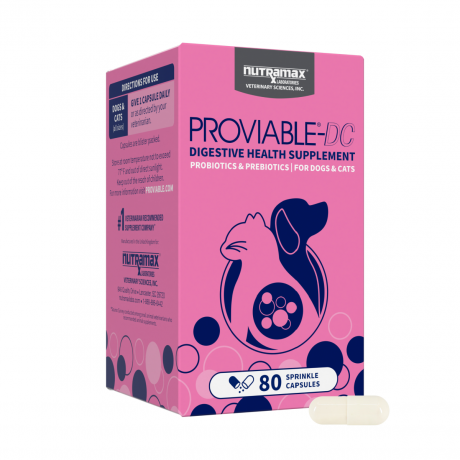 Proviable-DC Digestive Health Supplement for Dogs and Cats, 80 Capsules