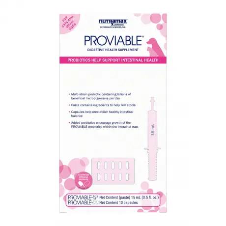 Proviable Probiotic - Cats and Sm Dogs, 15mL Paste and 10 Capsules