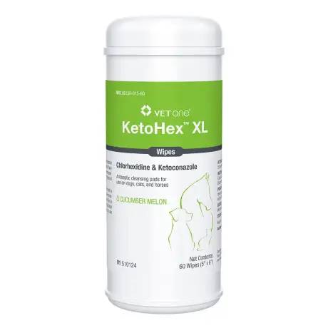 KetoHex XL Wipes, 60 count for Pets